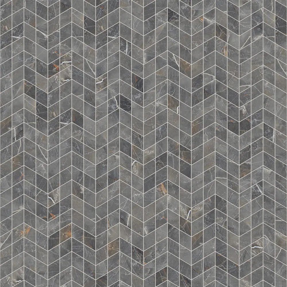 MOZAIKA GRESOWA DOUBLE CHEVRON ROMB SHINESTONE – dekoracyjne do wnętrz – Szklane Mozaiki
