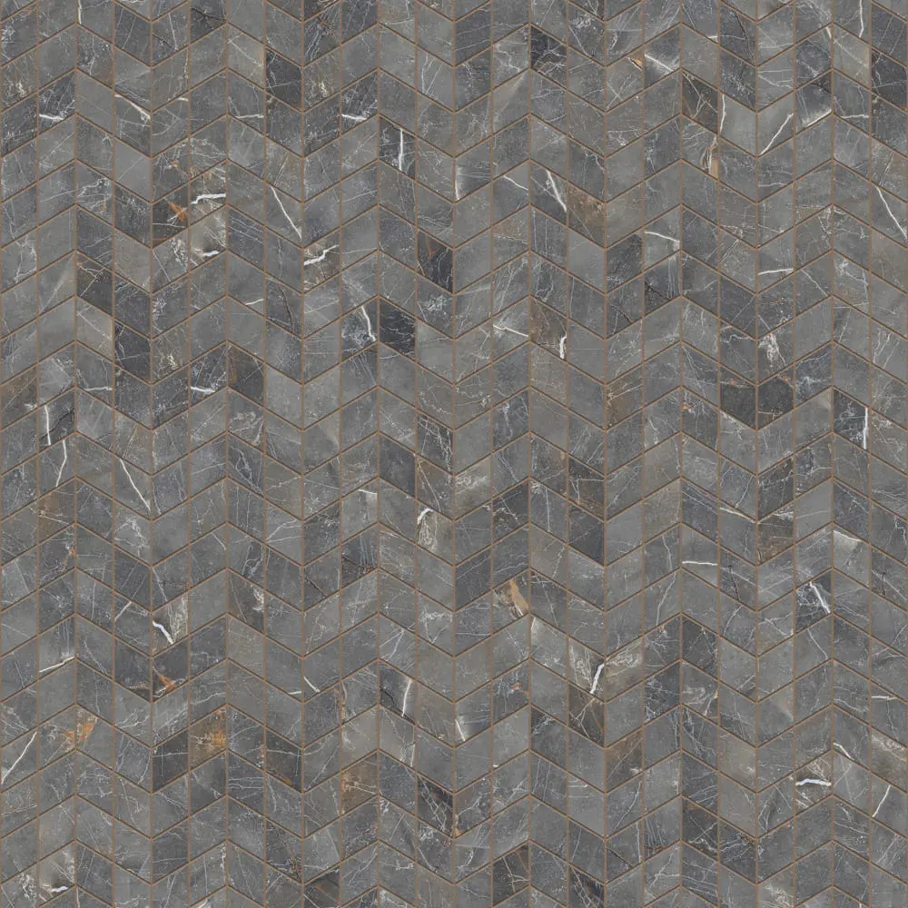 MOZAIKA GRESOWA DOUBLE CHEVRON ROMB SHINESTONE – dekoracyjne do wnętrz – Szklane Mozaiki