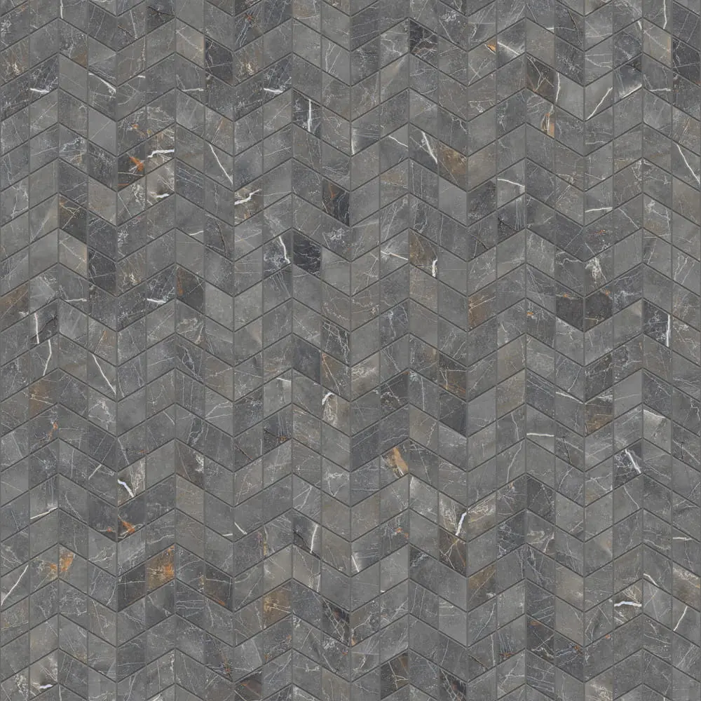 MOZAIKA GRESOWA DOUBLE CHEVRON ROMB SHINESTONE – dekoracyjne do wnętrz – Szklane Mozaiki