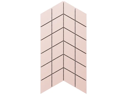 MOZAIKA GRESOWA DOUBLE CHEVRON ROMB RÓŻOWA  Cielo E Terra Polvere