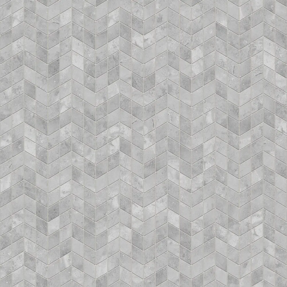 MOZAIKA GRESOWA DOUBLE CHEVRON JASNA SZARA – dekoracyjne do wnętrz – Szklane Mozaiki