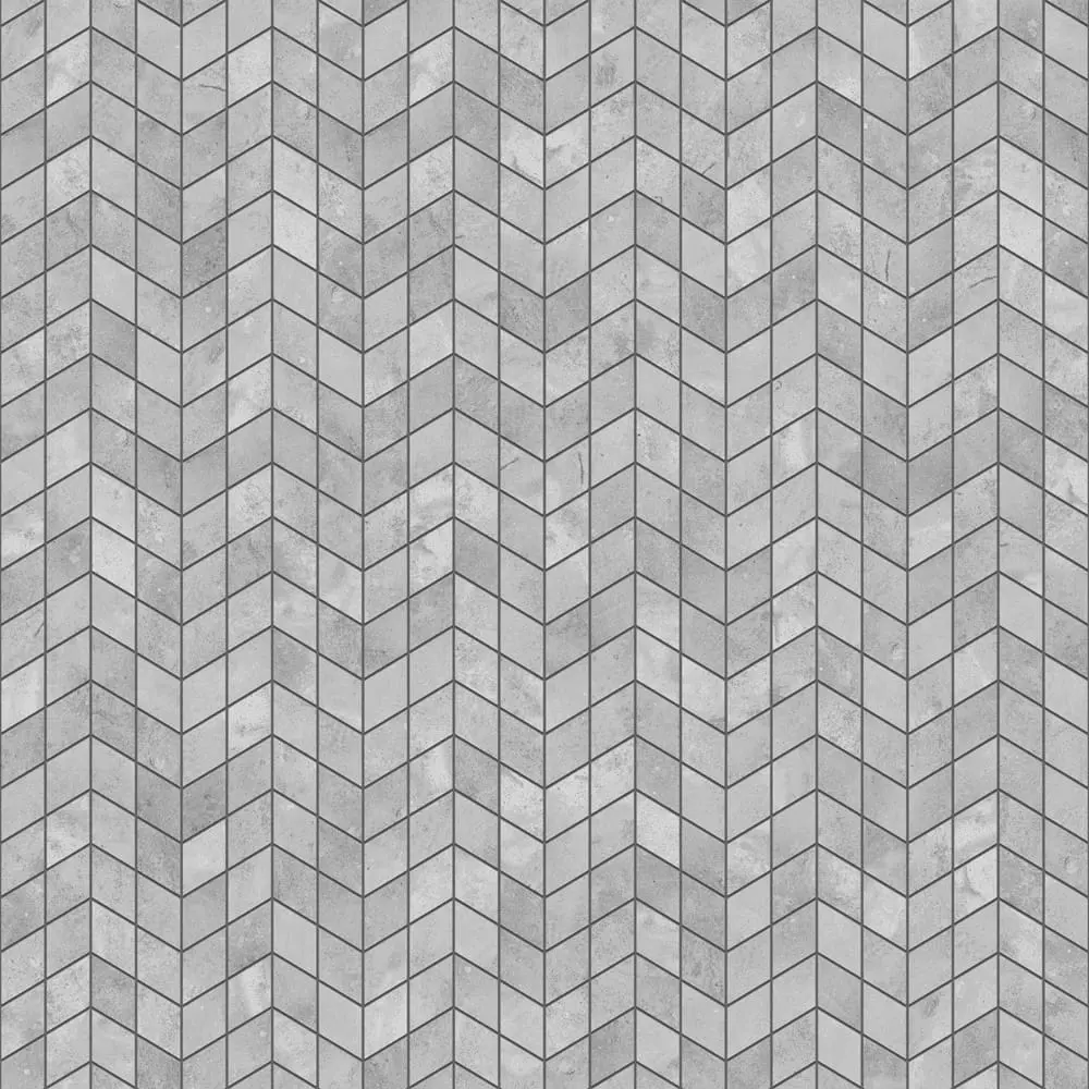 MOZAIKA GRESOWA DOUBLE CHEVRON JASNA SZARA – dekoracyjne do wnętrz – Szklane Mozaiki