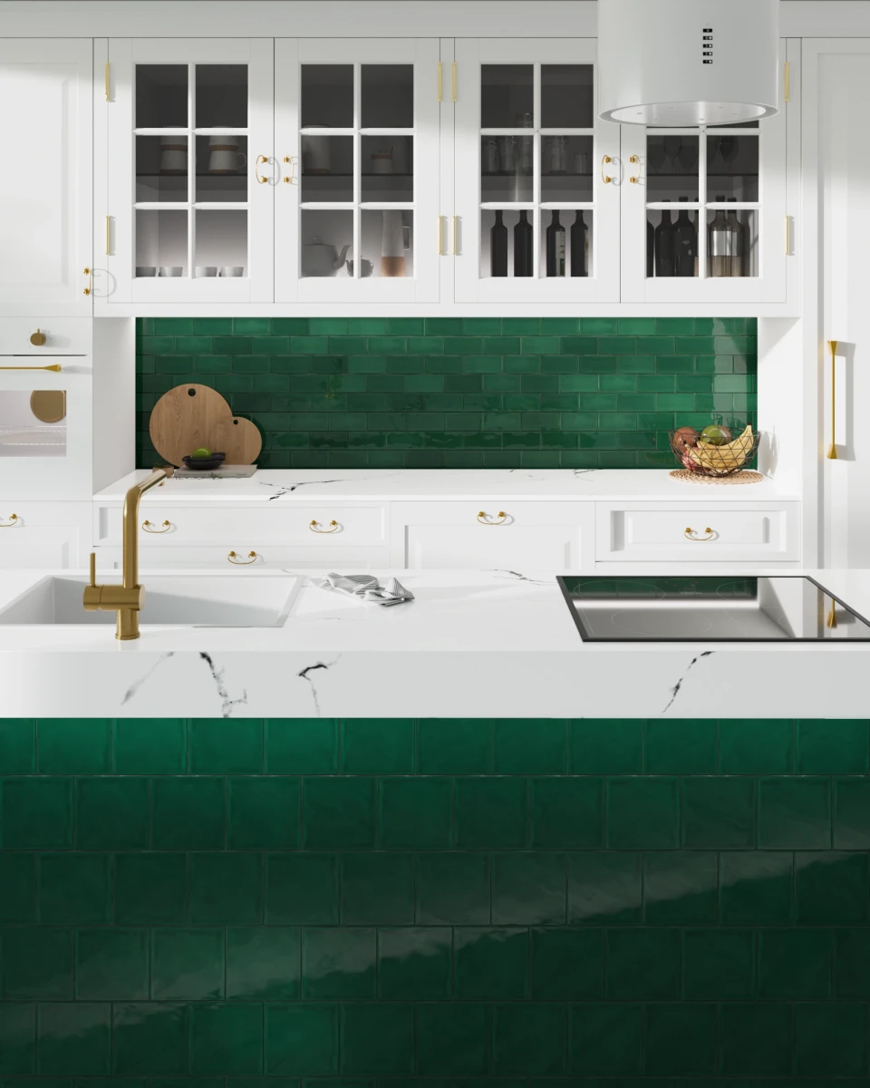 Płytka Chic Verde 15×15 zielona w połysku