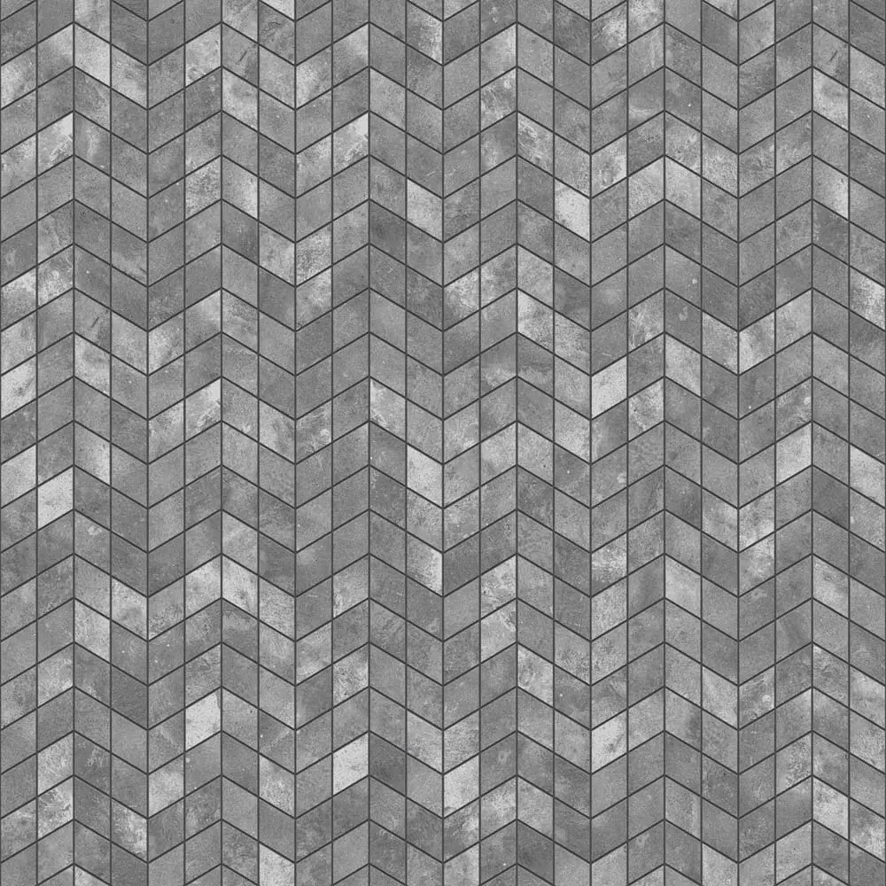 MOZAIKA GRESOWA DOUBLE CHEVRON CIEMNA SZARA – dekoracyjne do wnętrz – Szklane Mozaiki