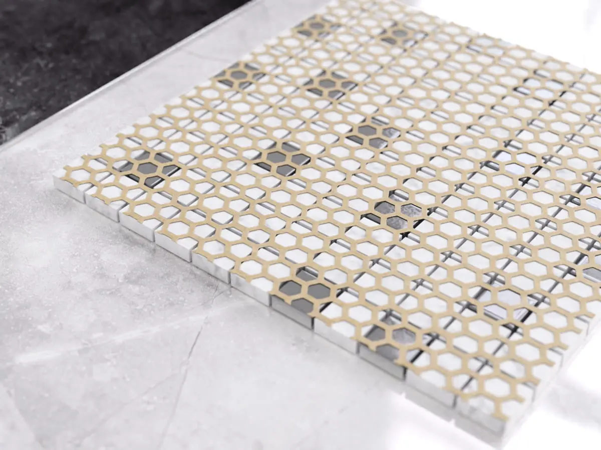 MOZAIKA SZKLANA MARMUR SILVER MARBLE 30x30cm 8mm – dekoracyjne do wnętrz – Szklane Mozaiki