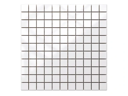 MOZAIKA CERAMICZNA BIAŁA SUPER  WHITE POŁYSK KOSTKA 2.5 30x30cm