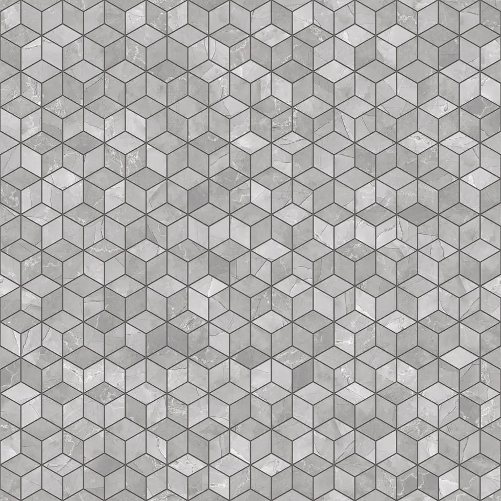MOZAIKA GRESOWA DIAMOND ROMB LEZA GREY – dekoracyjne do wnętrz – Szklane Mozaiki