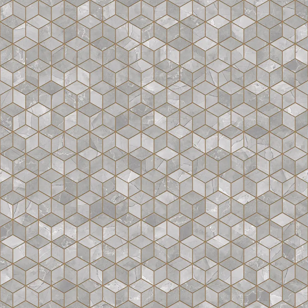 MOZAIKA GRESOWA DIAMOND ROMB LEZA GREY – dekoracyjne do wnętrz – Szklane Mozaiki