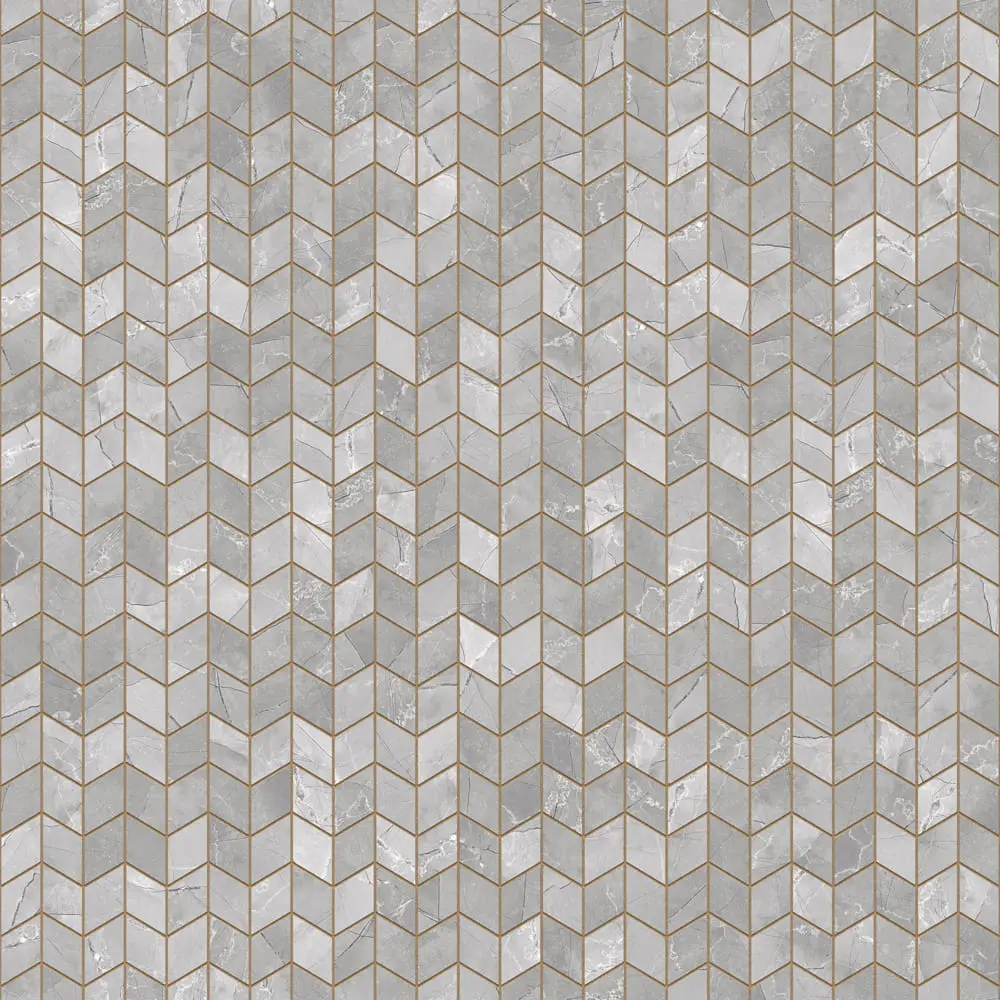 MOZAIKA GRESOWA CHEVRON ROMB LEZA GREY – dekoracyjne do wnętrz – Szklane Mozaiki