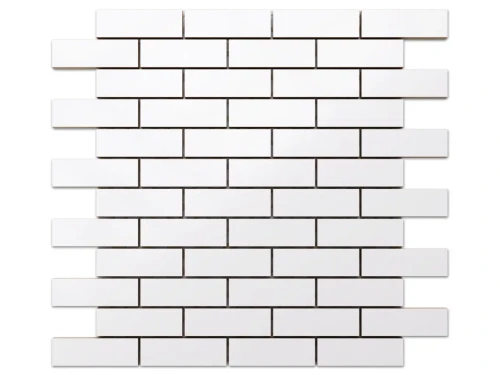 MOZAIKA CERAMICZNA BIAŁA WHITE MATOWA CEGIEŁKA MUREK REGULARNY