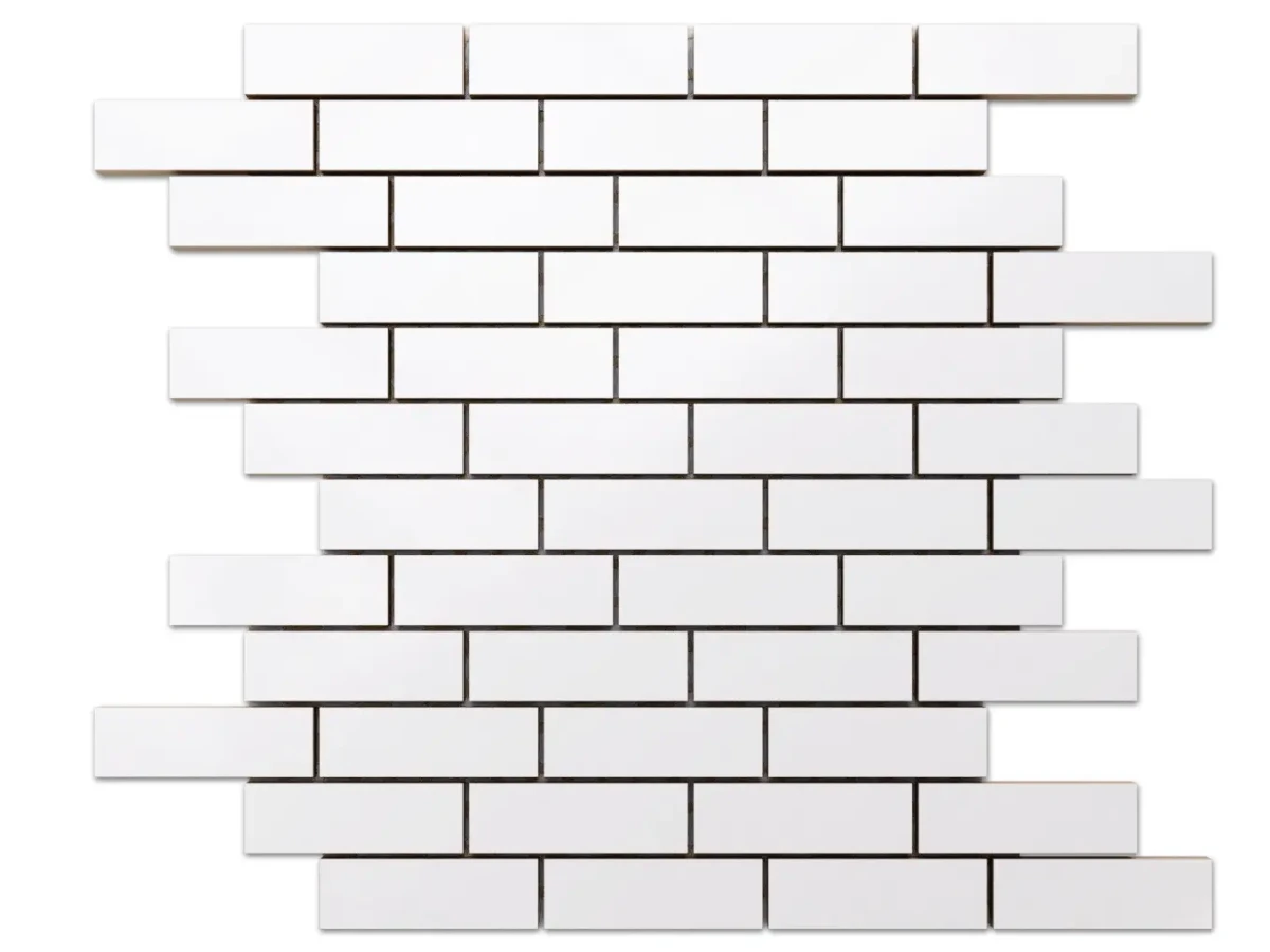 MOZAIKA CERAMICZNA BIAŁA WHITE MATOWA MUREK NIEREGULARNY – dekoracyjne do wnętrz – Szklane Mozaiki