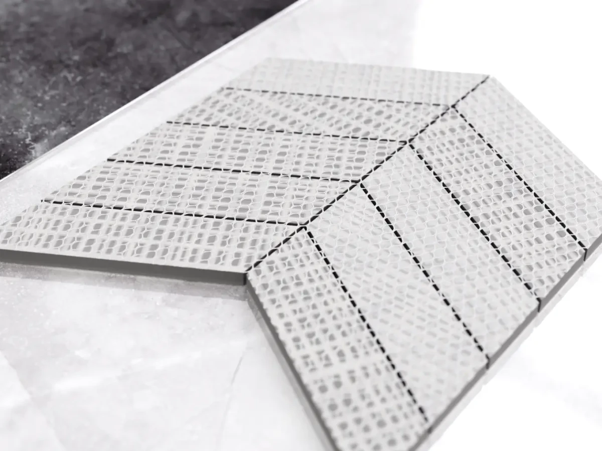 MOZAIKA CERAMICZNA CHEVRON JODEŁKA ALASKA WHITE – dekoracyjne do wnętrz – Szklane Mozaiki