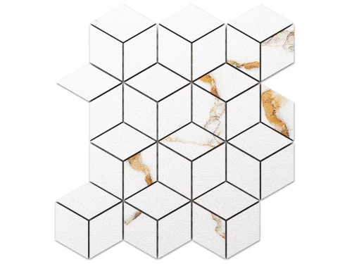 MOZAIKA GRESOWA DIAMOND ROMB Marmo D'Oro