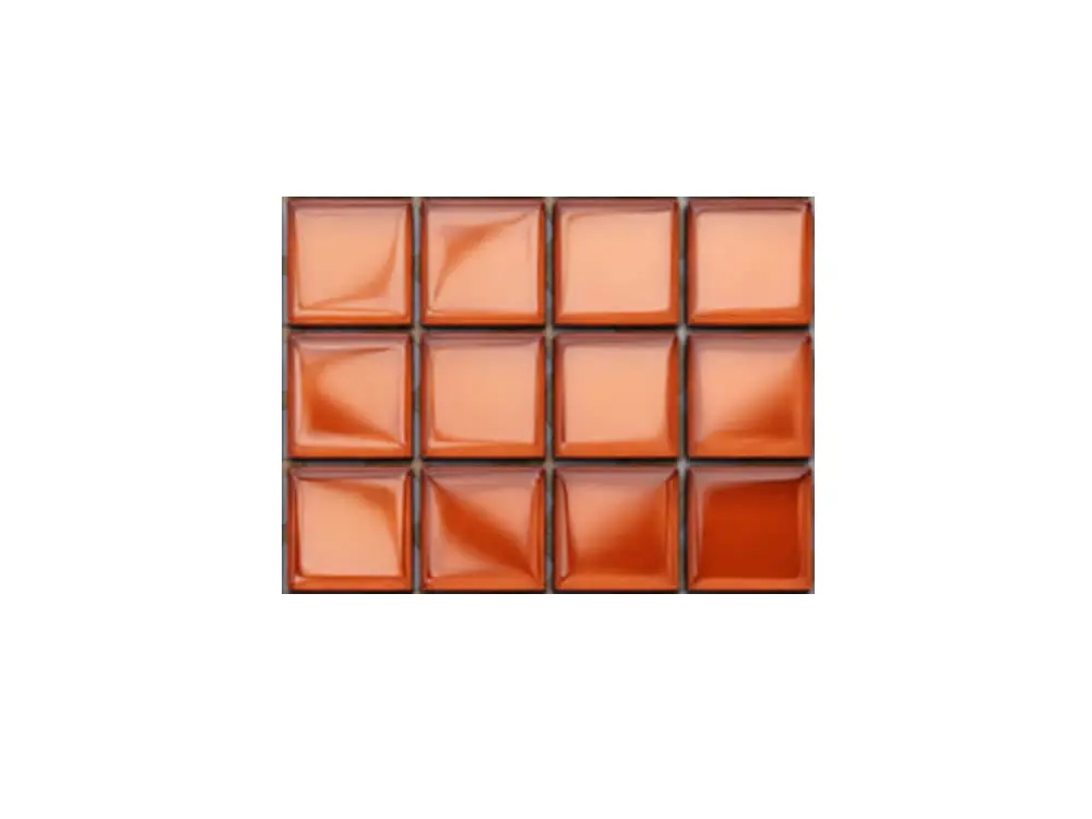 MOZAIKA SZKLANA POMARAŃCZOWA CAROT 30x30cm 8mm  – dekoracyjne do wnętrz – Szklane Mozaiki