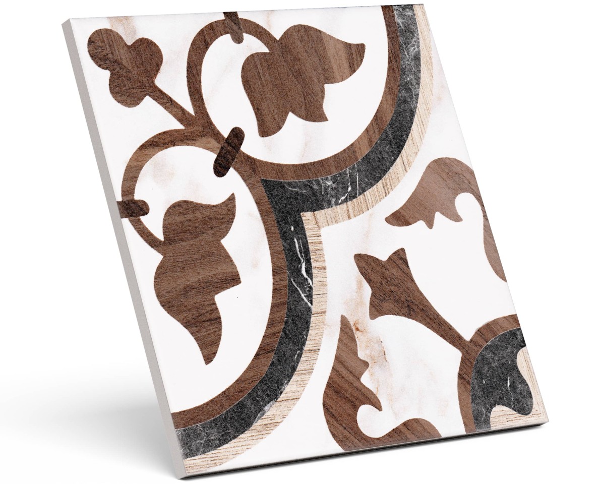 Płytka Gresowa Heritage Marmwood Walnut 20x20 cm gat.I  – dekoracyjne do wnętrz – Szklane Mozaiki