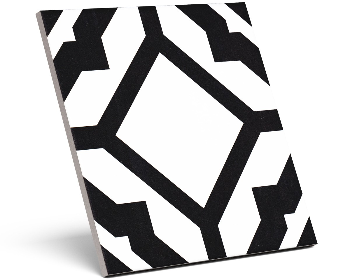 Płytka Gresowa Heritage Rhombus Noir 20x20 cm gat.I – dekoracyjne do wnętrz – Szklane Mozaiki