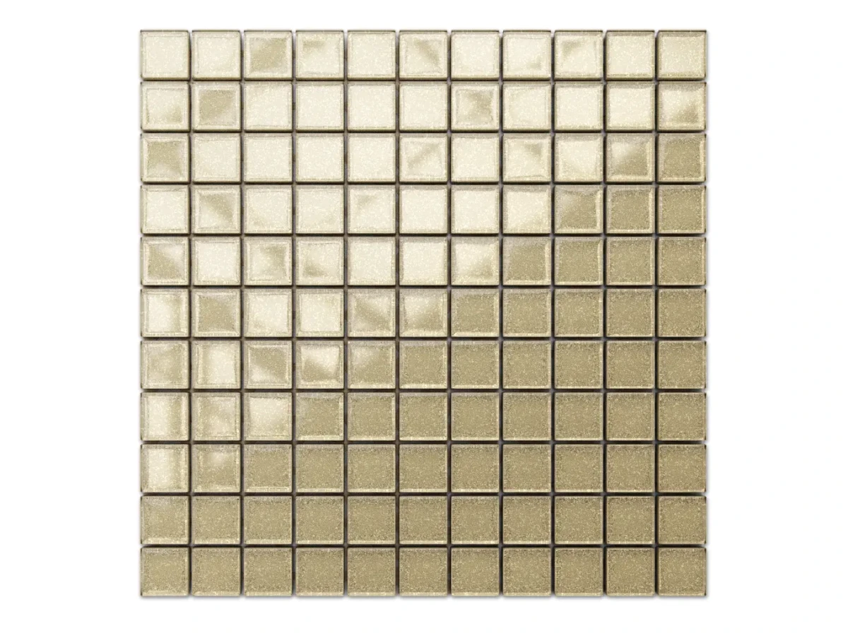 MOZAIKA SZKLANA BEŻ VENUS METALIC 30x30cm 8mm  – dekoracyjne do wnętrz – Szklane Mozaiki