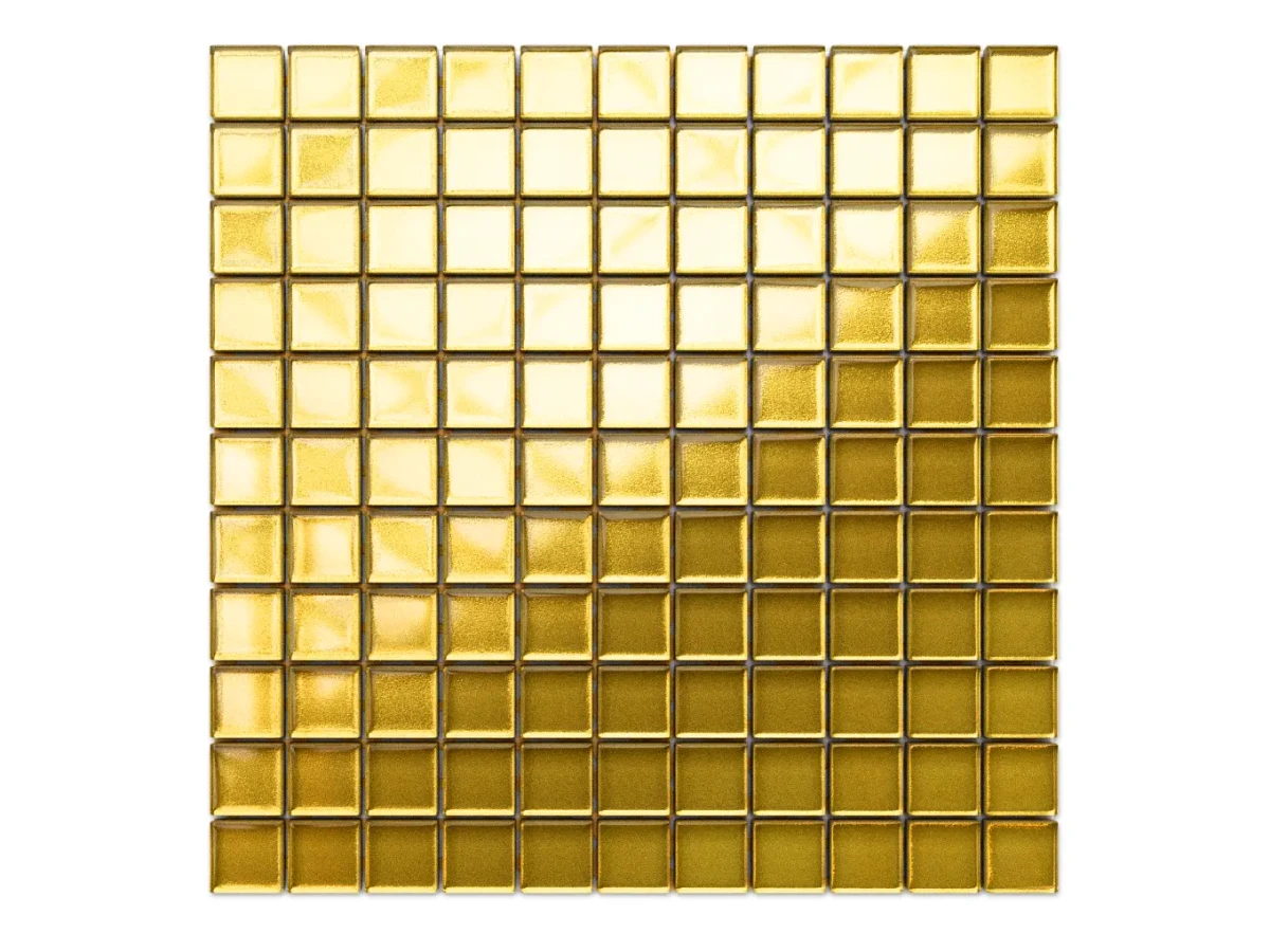 MOZAIKA SZKLANA ZŁOTA  30x30cm 8mm  – dekoracyjne do wnętrz – Szklane Mozaiki