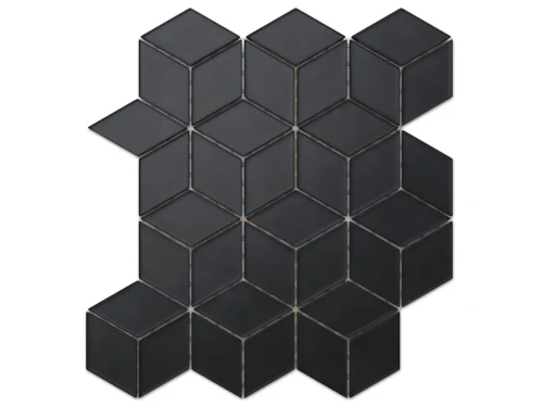 MOZAIKA SZKLANA ROMB DIAMOND CZARNA NERO SOFT BLACK