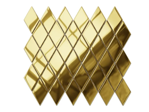 MOZAIKA SZKLANA KARO ROMB ZŁOTA GOLD METALIC 