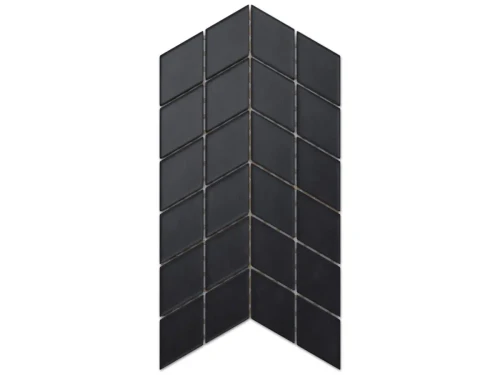 MOZAIKA SZKLANA DOUBLE CHEVRON ROMB CZARNY SOFT BLACK