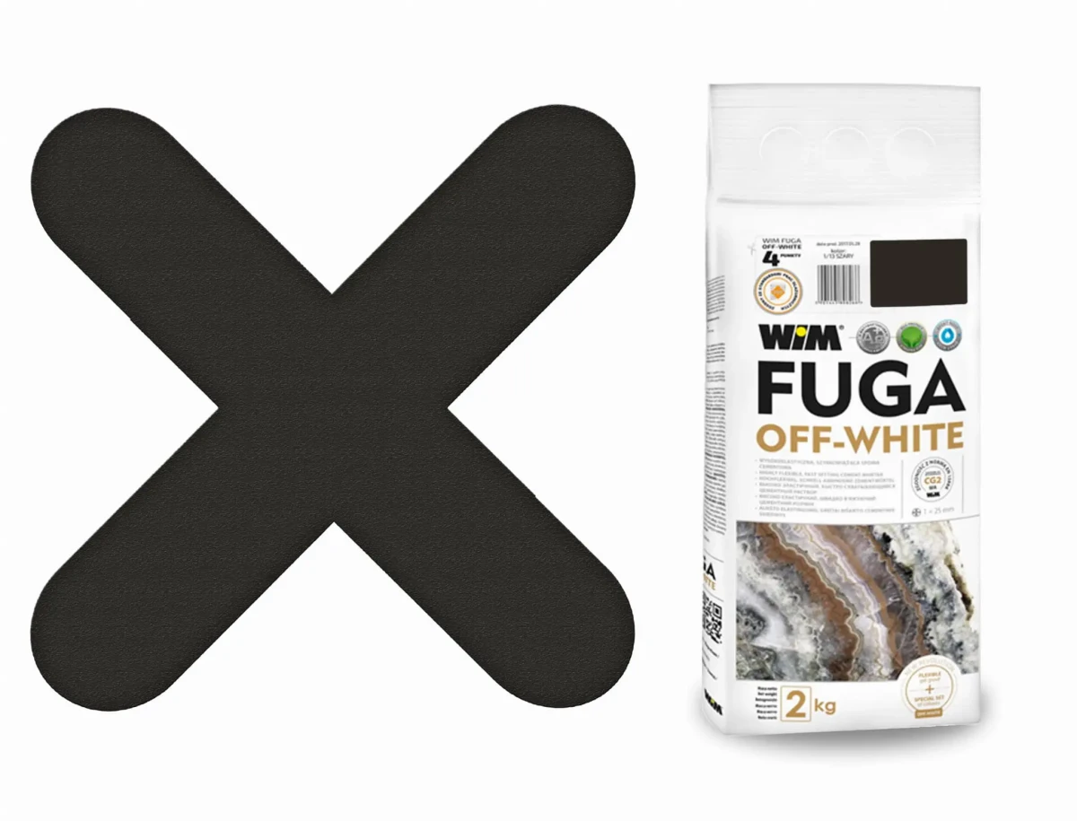 FUGA wysokoelastyczna do mozaiki CARBON BLACK 2kg – dekoracyjne do wnętrz – Szklane Mozaiki