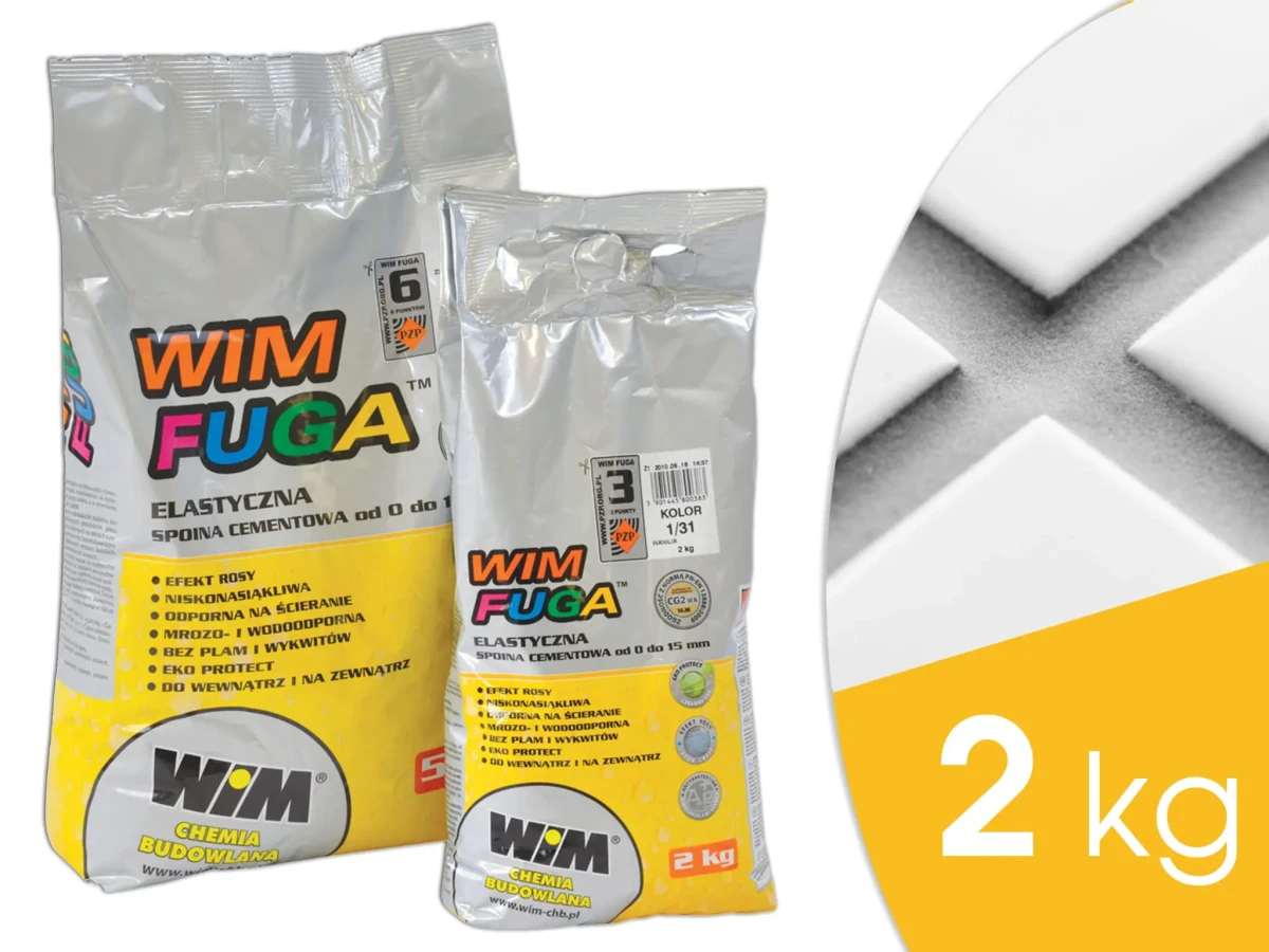 FUGA cementowa uniwersalna BRĄZ WENGE 2KG – dekoracyjne do wnętrz – Szklane Mozaiki