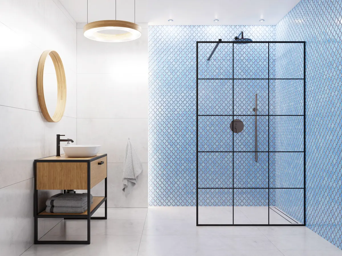 Mozaika ceramiczna Arabeska Mała Blue niebieska - szklanemozaiki.pl