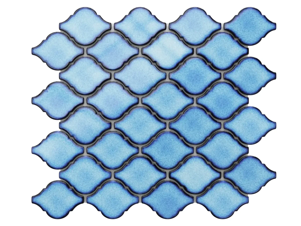 Mozaika ceramiczna Arabeska Mała Blue niebieska - szklanemozaiki.pl