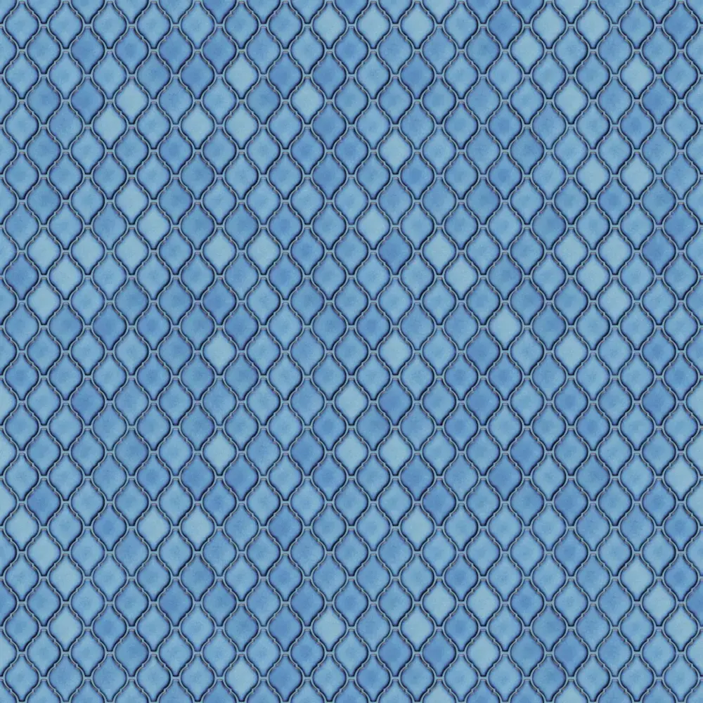 Mozaika ceramiczna Arabeska Mała Blue niebieska - szklanemozaiki.pl