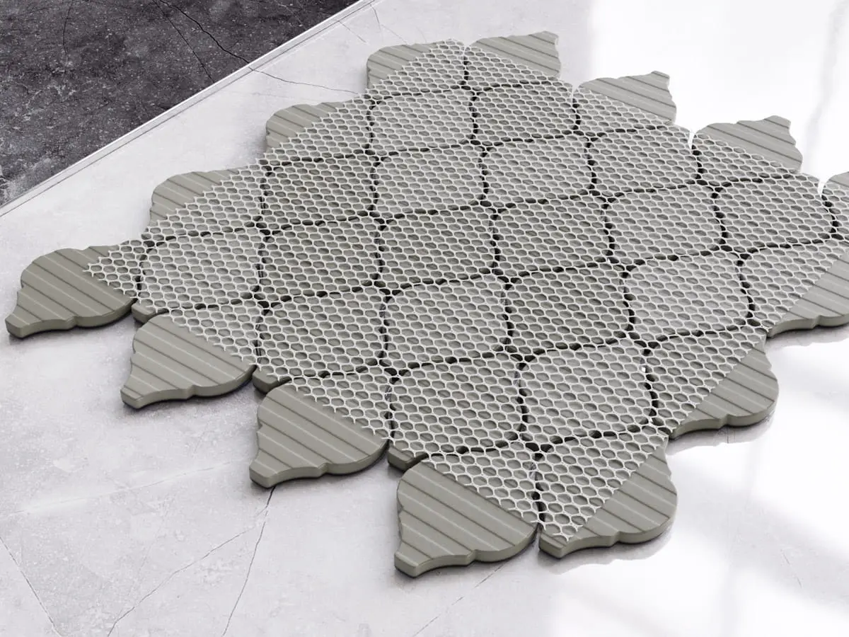 Mozaika ceramiczna Arabeska Mała Blue niebieska - szklanemozaiki.pl