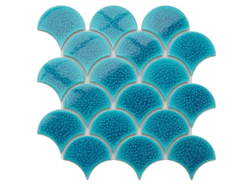 MOZAIKA CERAMICZNA FISH SCALE DEEP BLUE NIEBIESKA