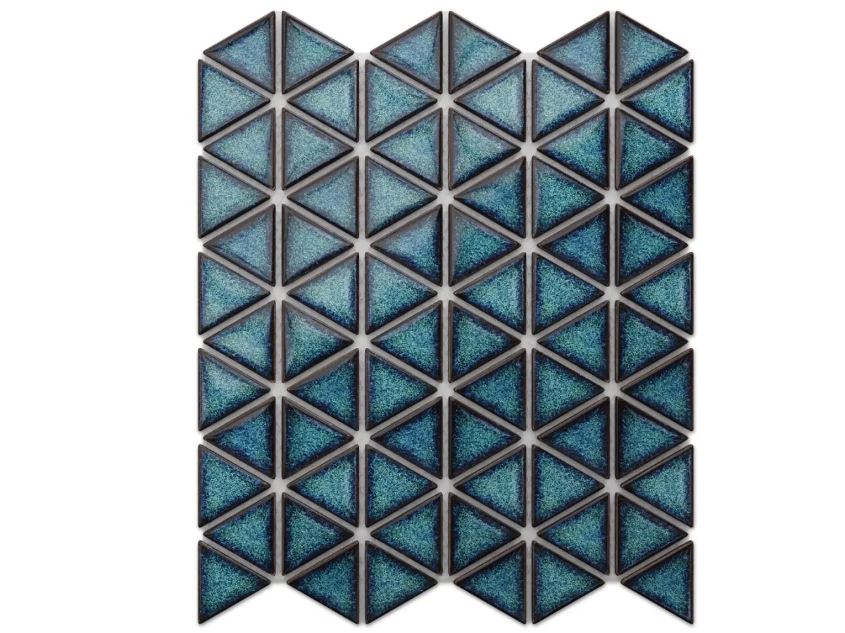 MOZAIKA CERAMICZNA TRIANGLE BLANKET ATLANTIC BLUE – dekoracyjne do wnętrz – Szklane Mozaiki