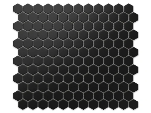 MOZAIKA CERAMICZNA HEKSAGON BLACK CZARNY MATOWY MAŁY