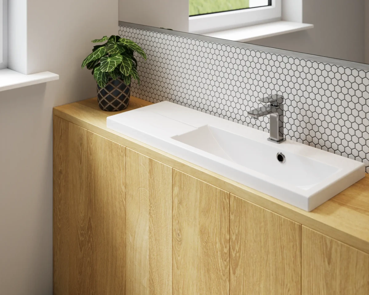Mozaika ceramiczna Heksagon White biały matowy mały - szklanemozaiki.pl