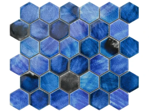 MOZAIKA CERAMICZNA HEKSAGON MYKONOS BLUE NIEBIESKA