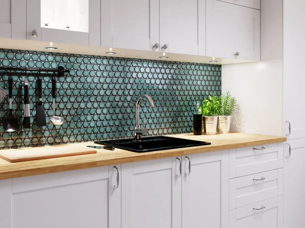 Mozaika ceramiczna Circle Dots Atlantic połysk - szklanemozaiki.pl