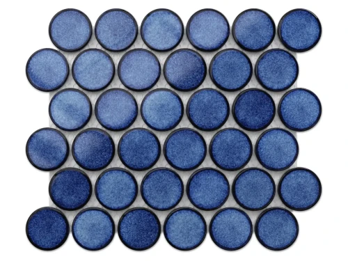 MOZAIKA CERAMICZNA CIRCLE DOTS ROYAL BLUE NIEBIESKA