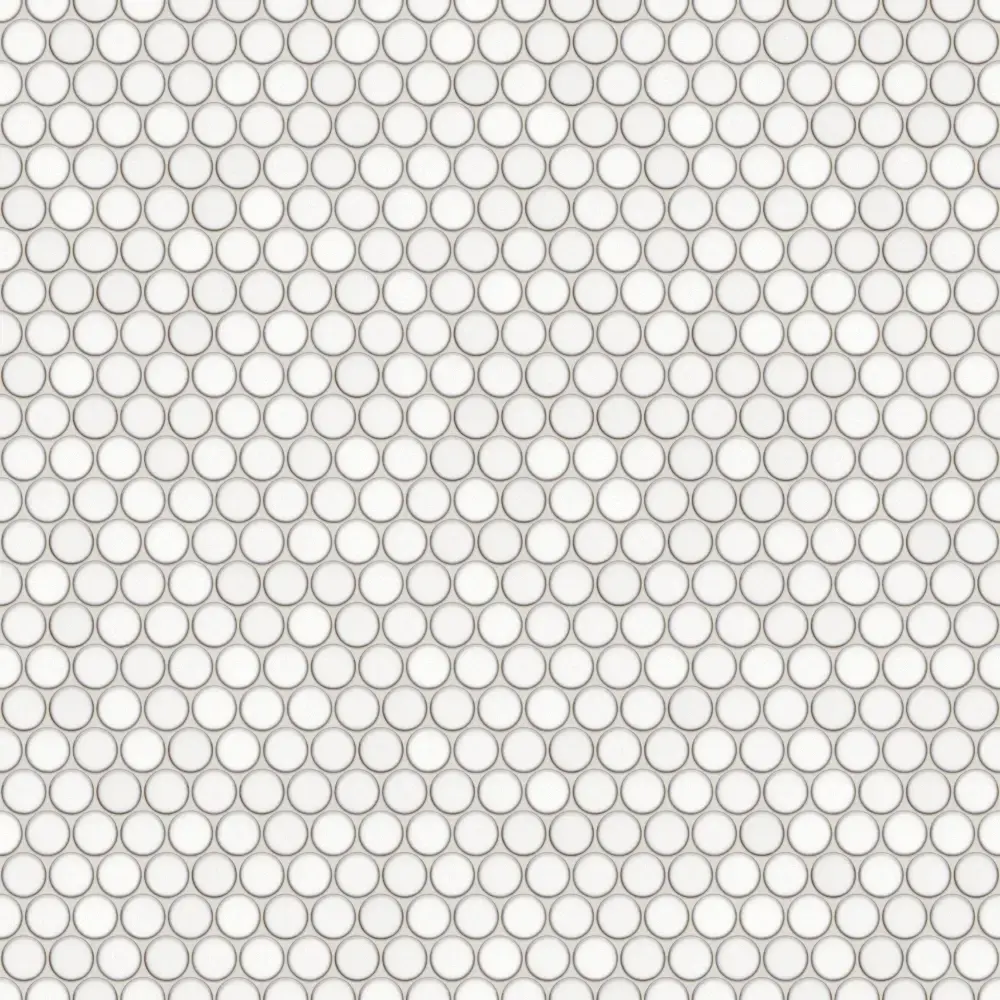 Mozaika ceramiczna Circle Dots white - szklanemozaiki.pl