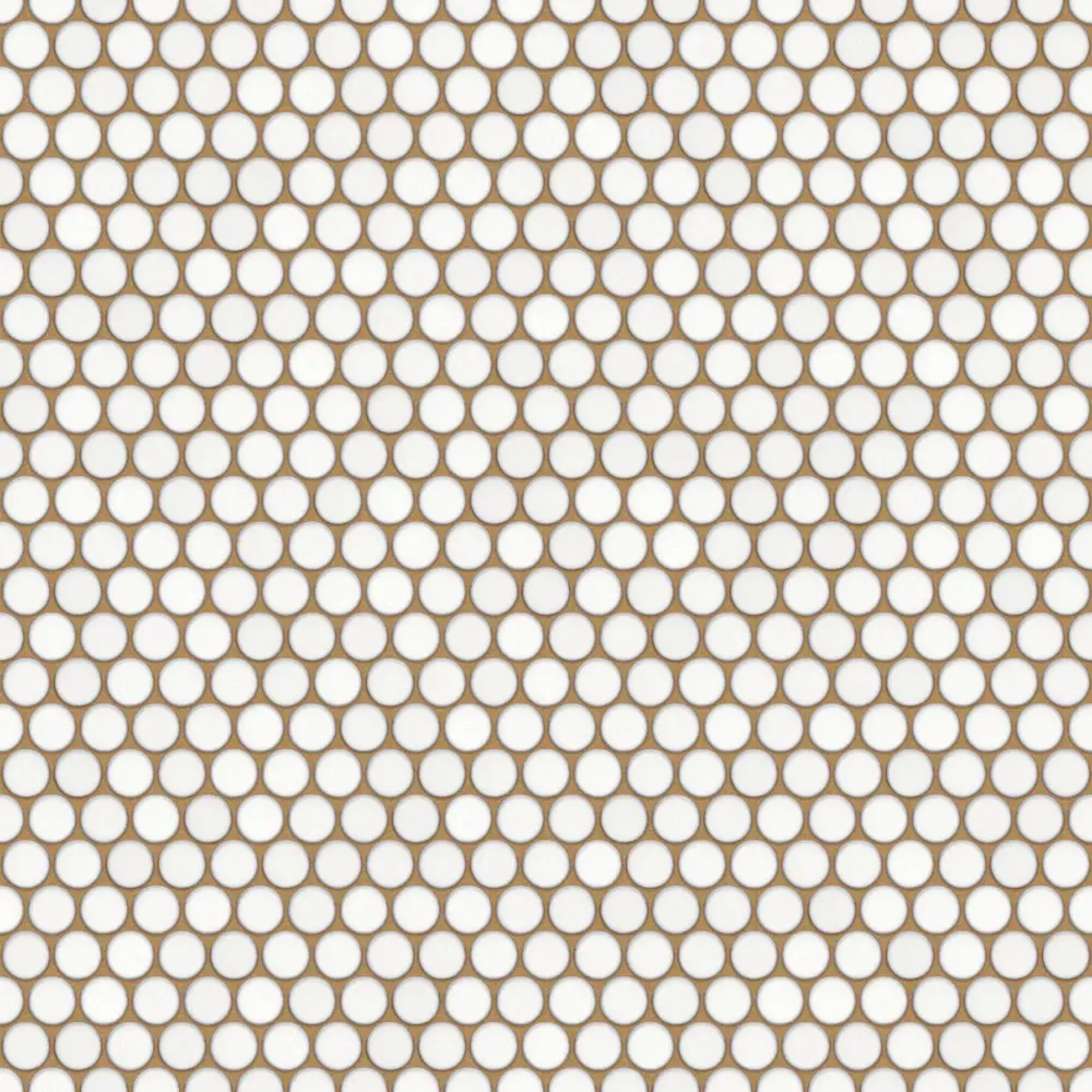 Mozaika ceramiczna Circle Dots white - szklanemozaiki.pl