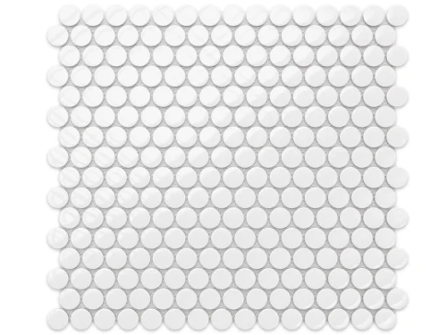 MOZAIKA CERAMICZNA PENNY DOTS WHITE POŁYSK