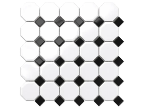 MOZAIKA CERAMICZNA OCTAGON WHITE CLASSIC MATOWA