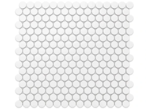 MOZAIKA CERAMICZNA PENNY DOTS WHITE MATOWA
