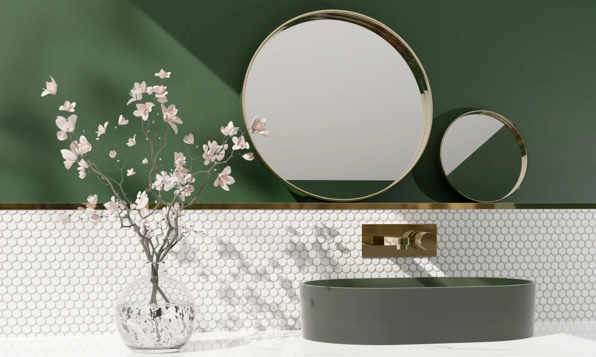 Mozaika ceramiczna Penny Dots white matowa - szklanemozaiki.pl