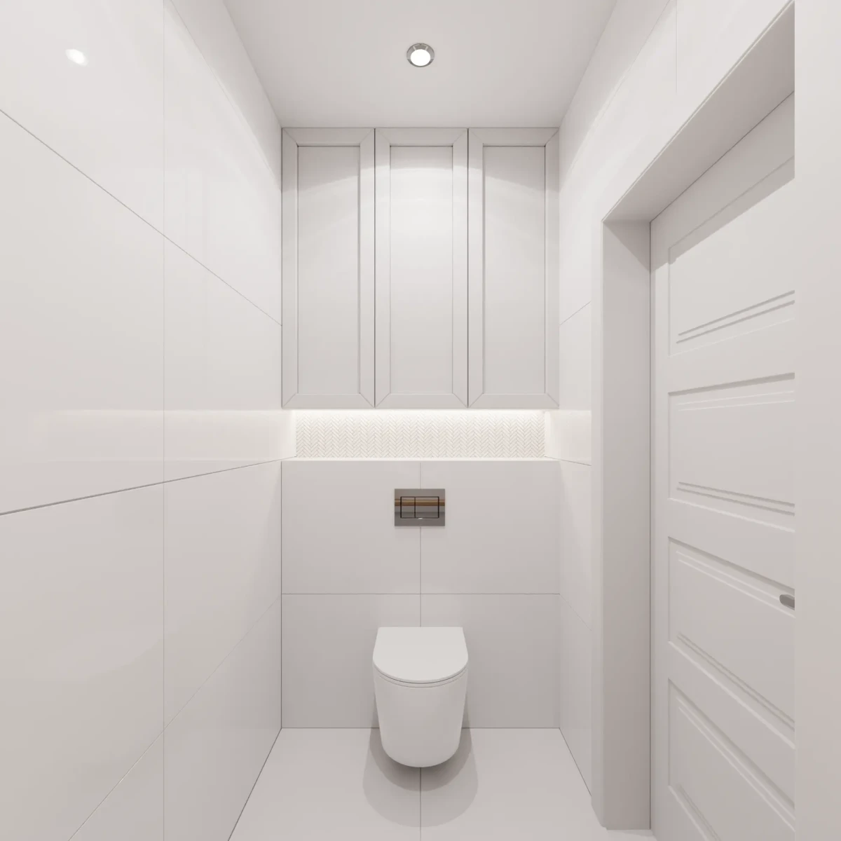 Mozaika ceramiczna Mini Chevron White połysk - szklanemozaiki.pl