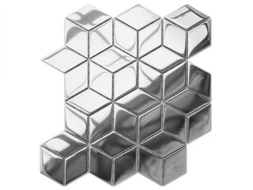 MOZAIKA SZKLANA ROMB DIAMOND SREBRNA SILVER METALIC