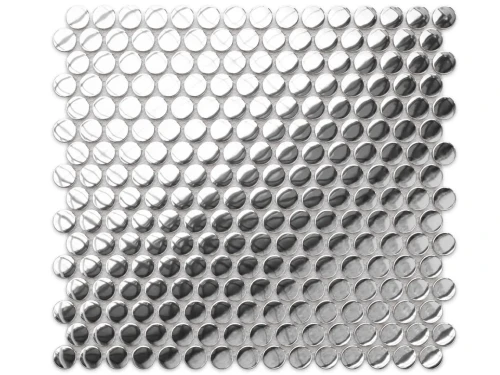 MOZAIKA CERAMICZNA PENNY DOTS SILVER CHROM METALIC