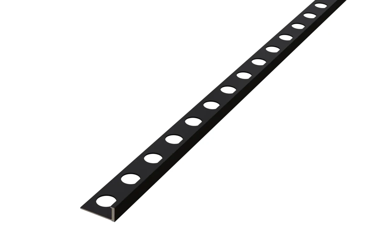 PROFIL ALUMINIOWY LICOWY AIL WYKOŃCZENIOWY OZDOBNY CZARNY MATOWY DO PŁYTEK – dekoracyjne do wnętrz – Szklane Mozaiki