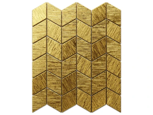  MOZAIKA SZKLANA ROMB CHEVRON ZŁOTA GOLD STRUKTURA
