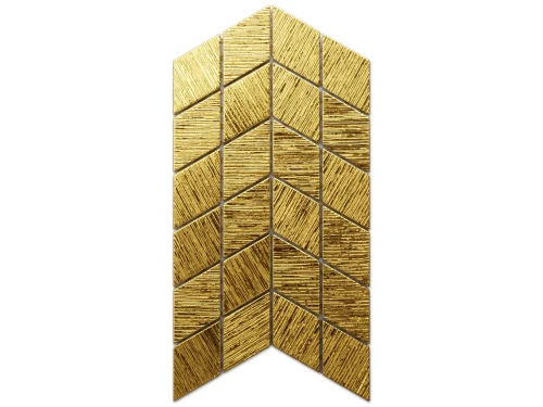 MOZAIKA SZKLANA ROMB DOUBLE CHEVRON ZŁOTA GOLD STRUKTURA